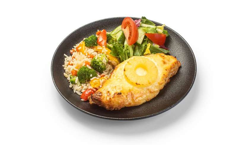 Fried chicken with pineapple
