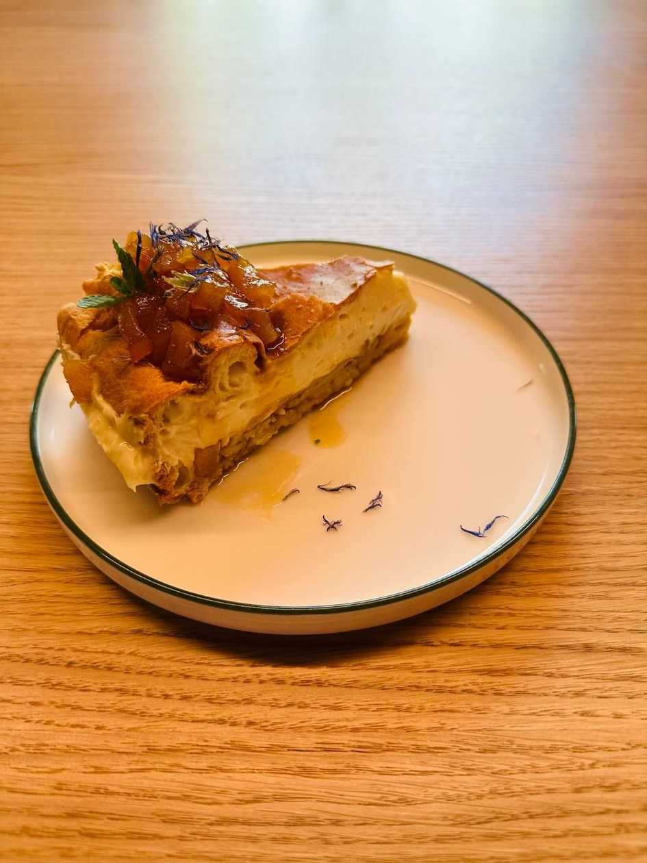 Karpatka with Caramelized Pear