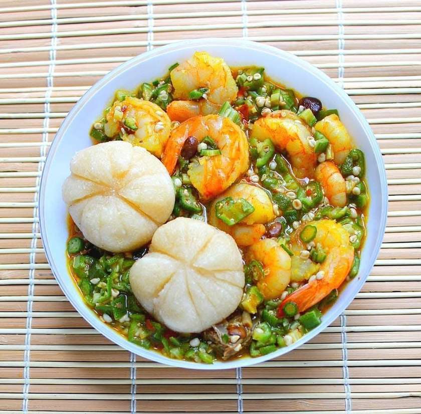 Lush Okro with shrimps