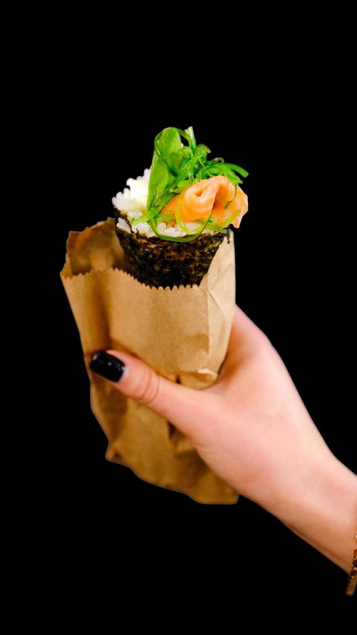 Hand Roll with Smoked Salmon