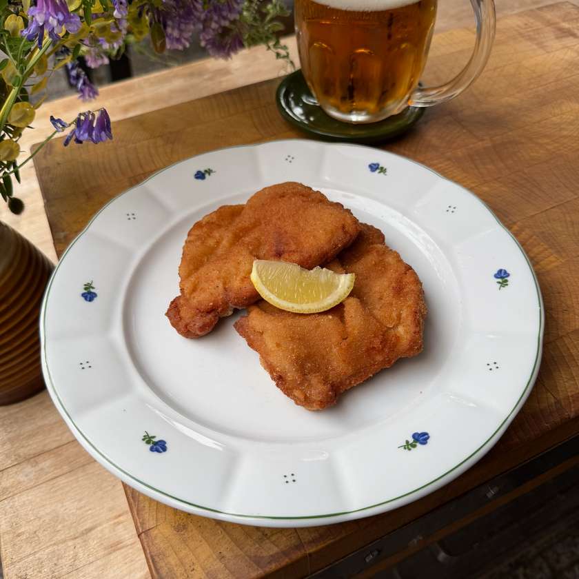 Fried pork schnitzel