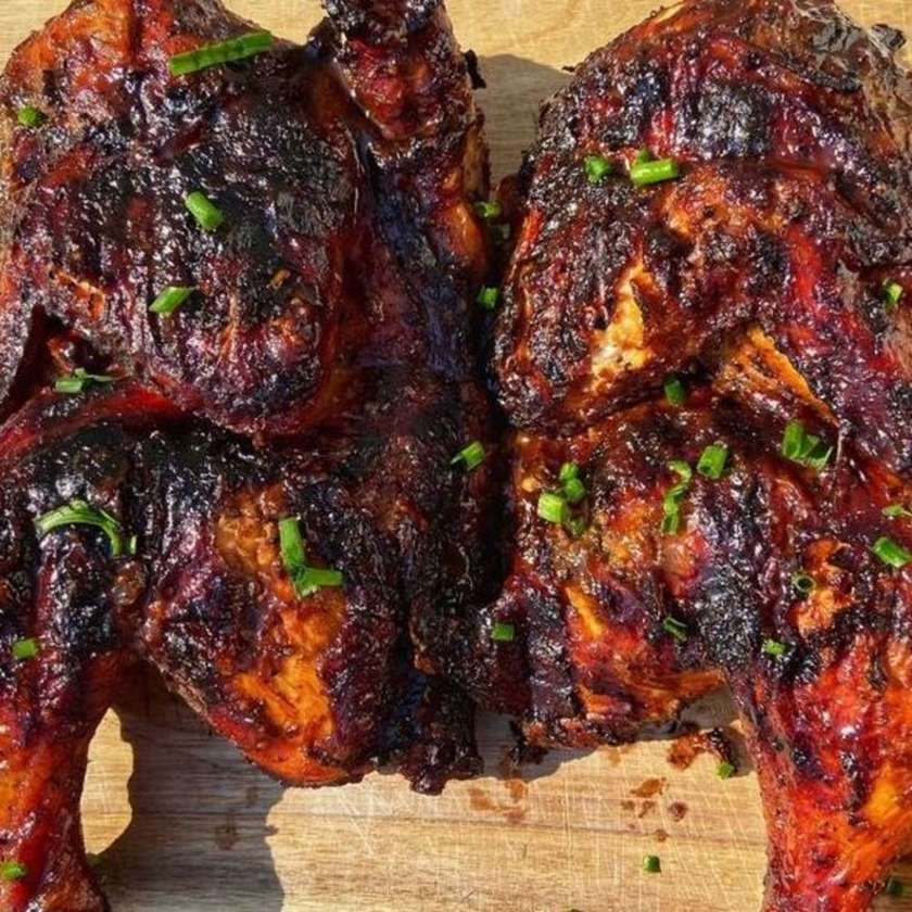Whole Jamaican Jerk Pan Chicken