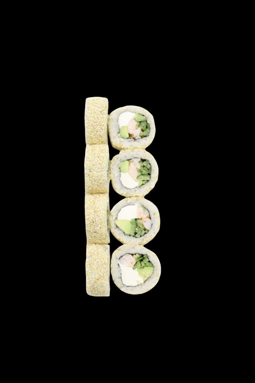 Philadelphia Roll with Shrimp and Sesame Seeds