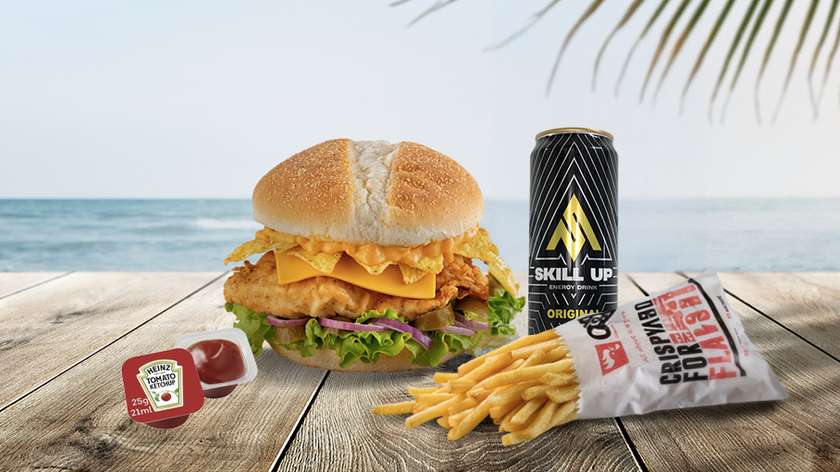 Crispy Nacho Chicken Burger Meal