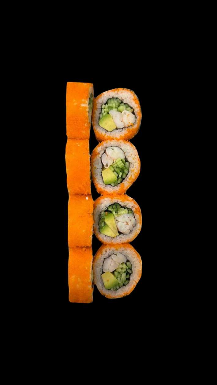 California Roll with Shrimp and Caviar