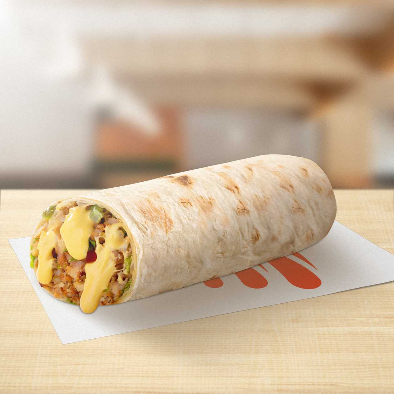 Chicken shawarma with cheese sauce