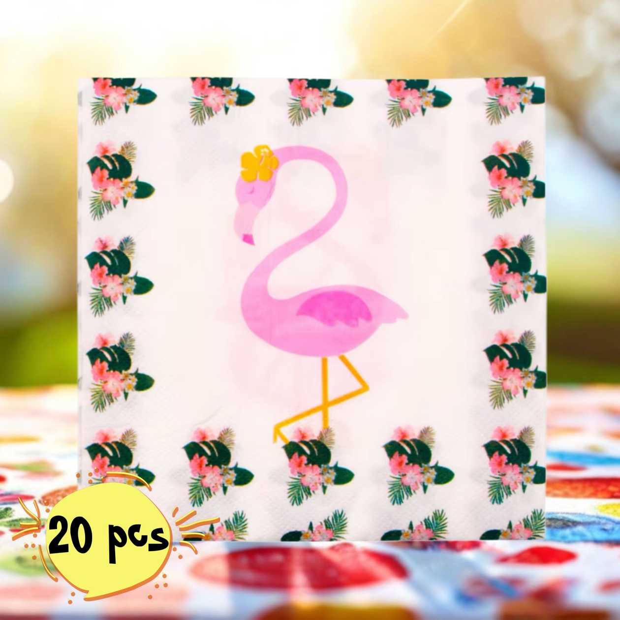 Paper napkins (20 pcs), Flomingo pink