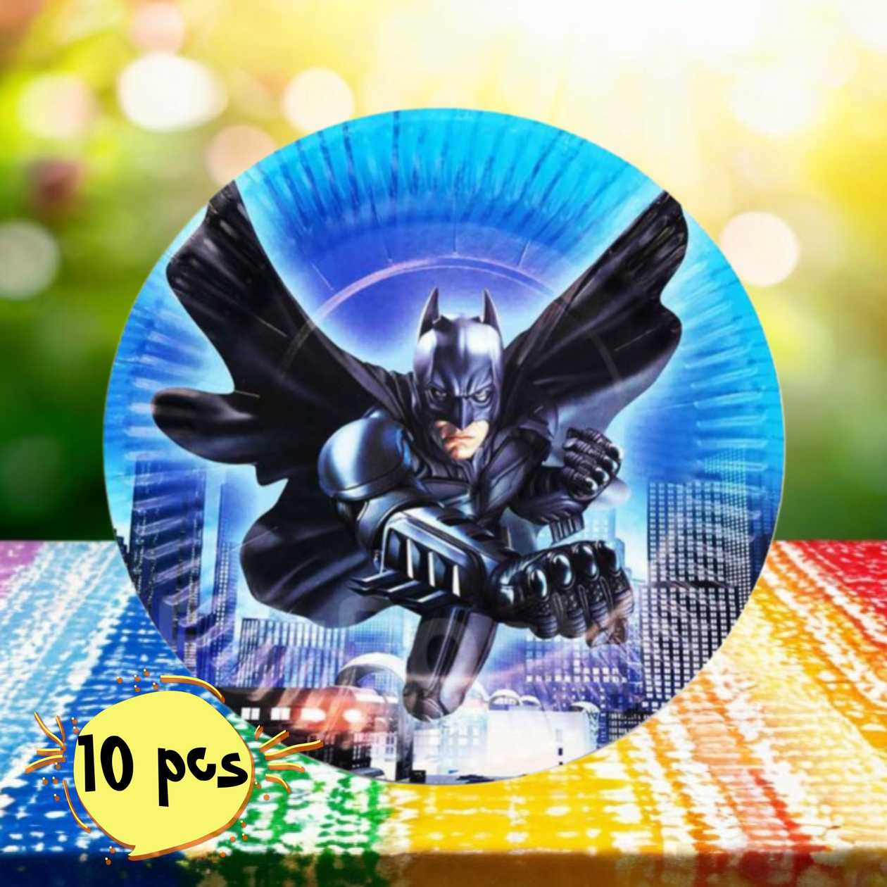 Paper plates (10 pcs), Batman