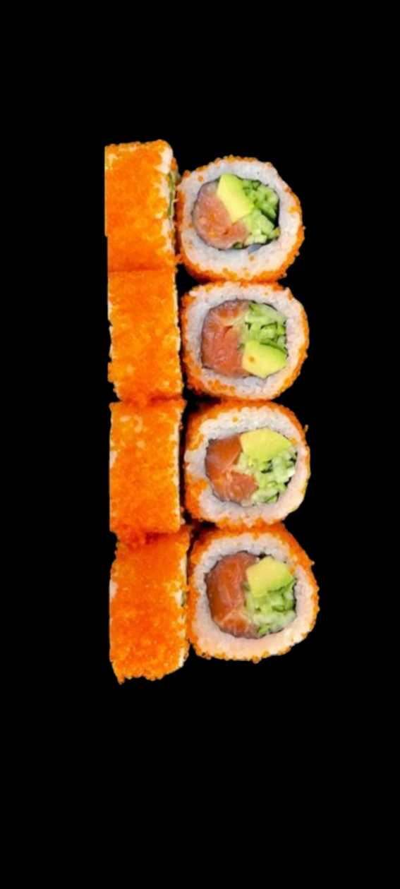 California Roll in Salmon Roe
