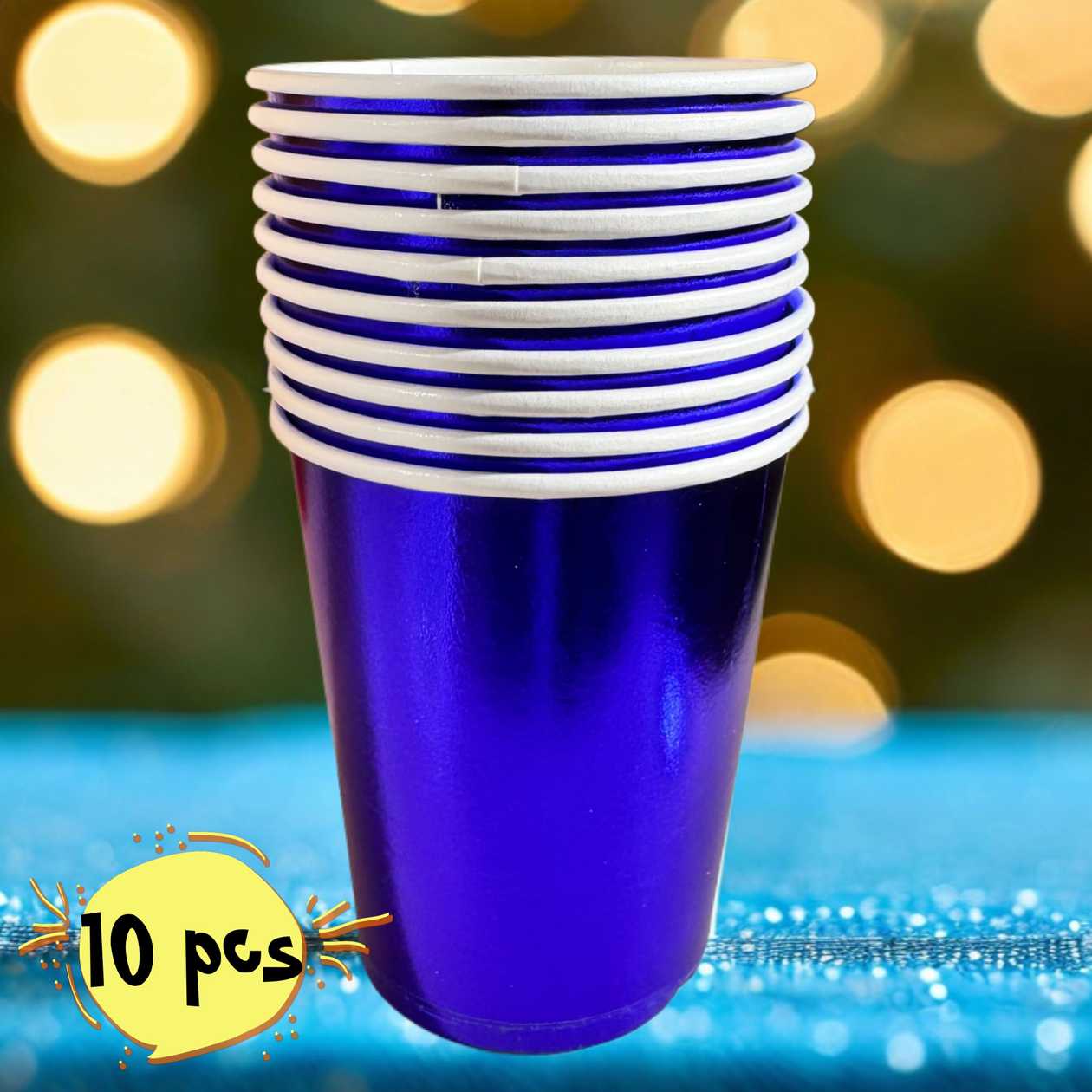 Paper cups (10 pcs), blue