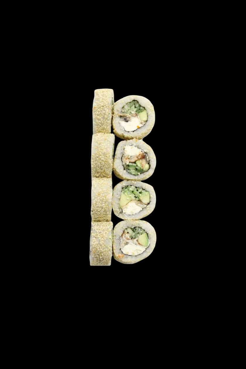 Philadelphia Roll with Eel in Sesame Seeds
