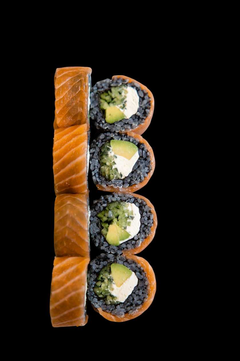 Black Philadelphia Roll with Salmon