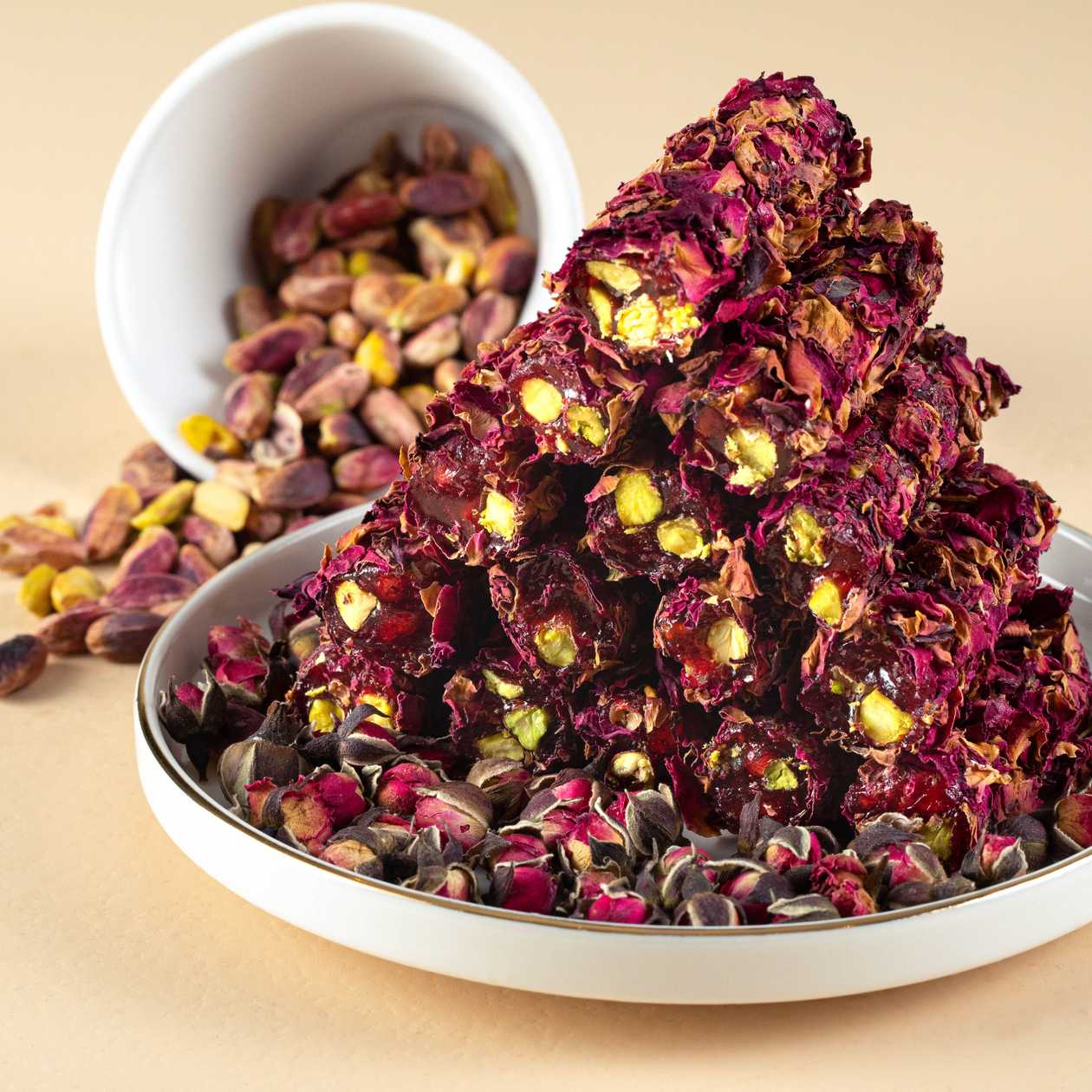 Antep Fıstıqlı Güllü Fitil Lokum / Wick Traditional Delight
