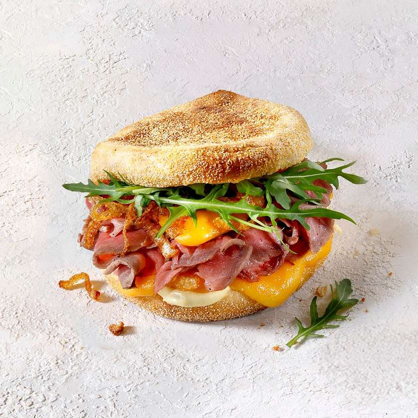 Muffin s roastbeefem