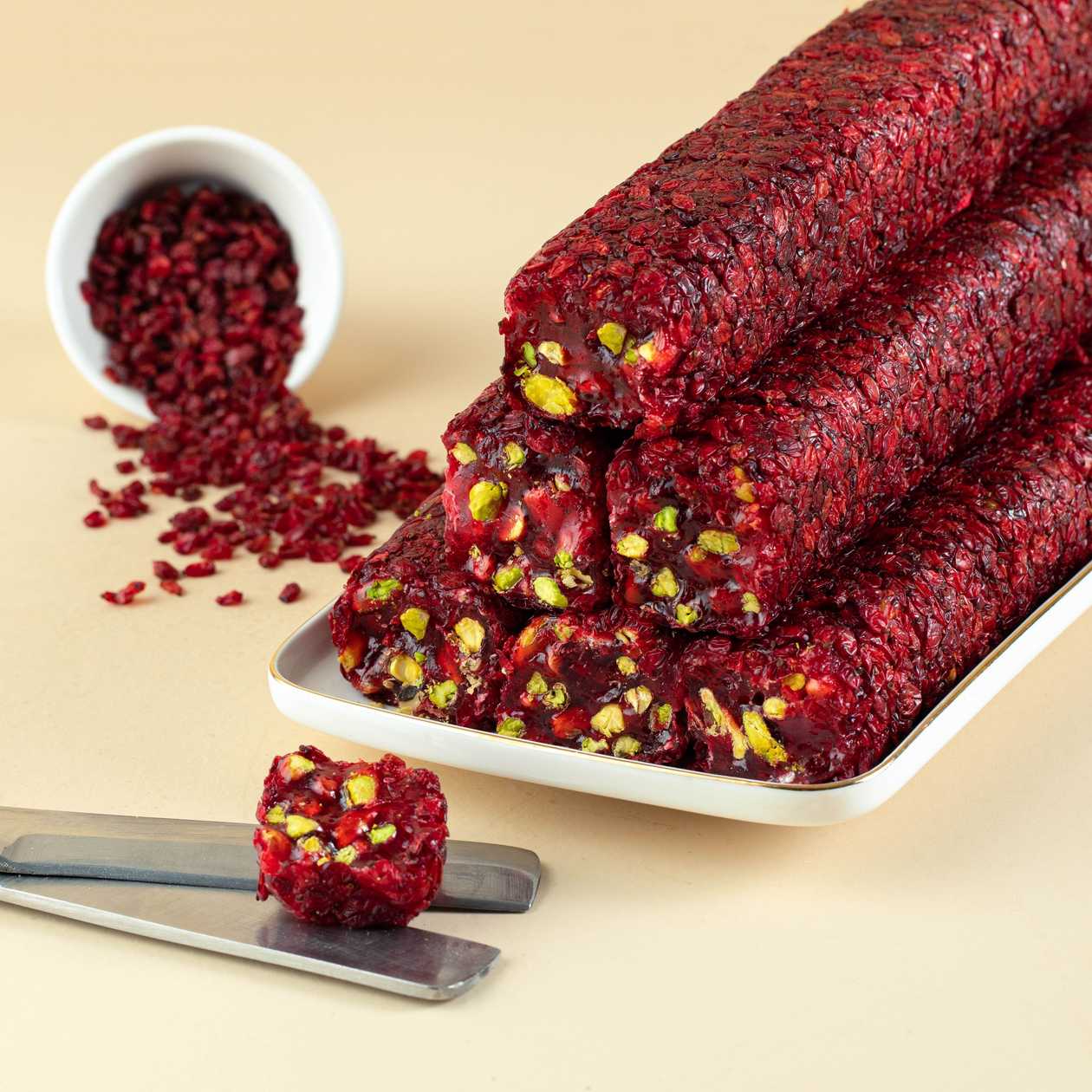 VIP Antep Fıstıqlı Zirincli Lokum / VIP Traditional Delight with Pistachio Zi