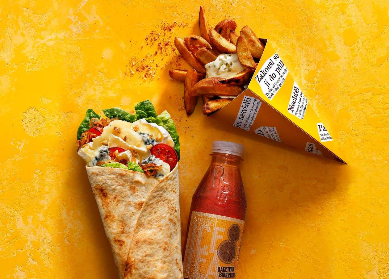 Švýcarský wrap v menu