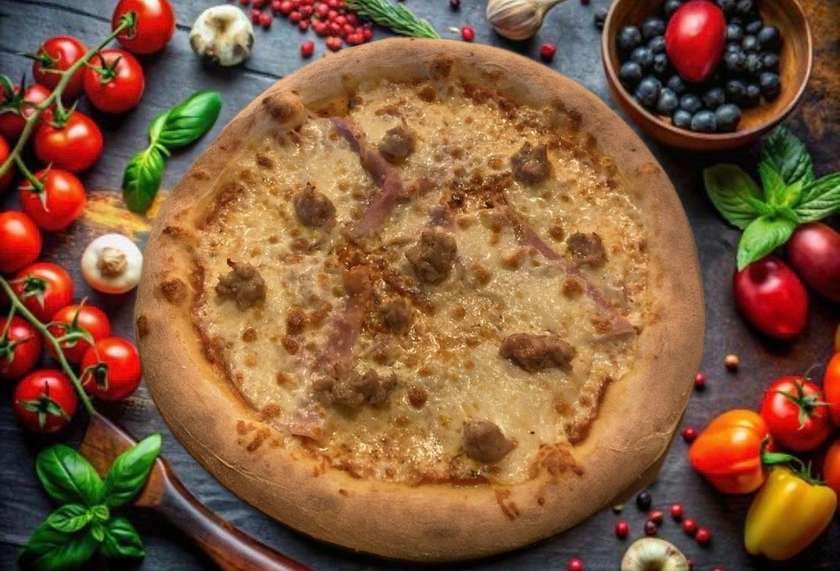 Pizza quattro carne