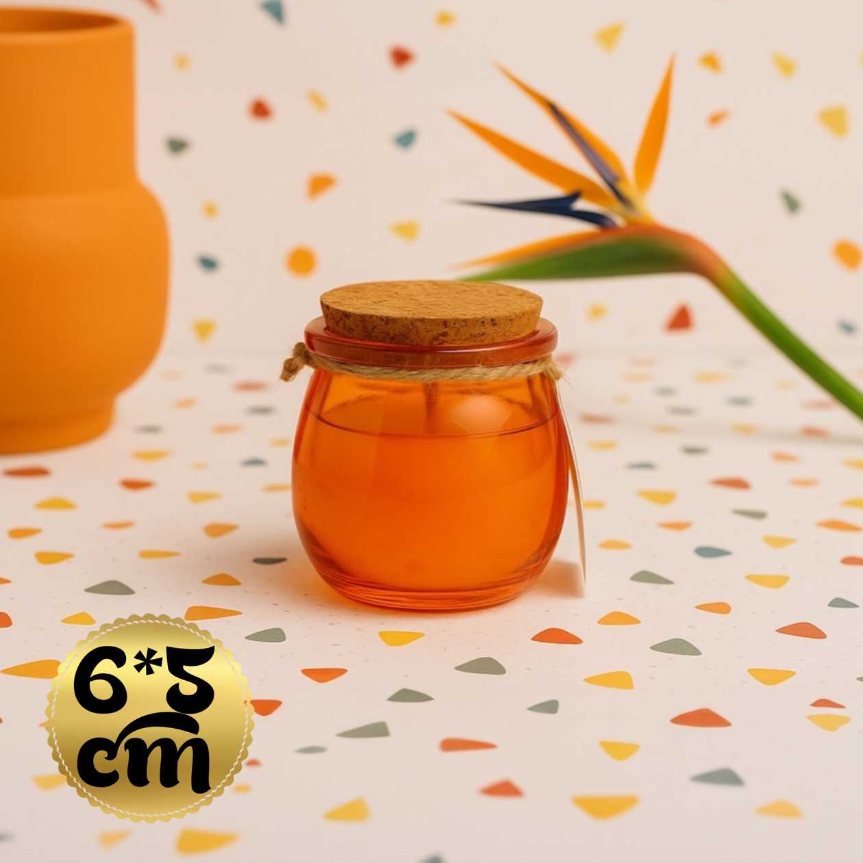 Decorative scented candle (orange)