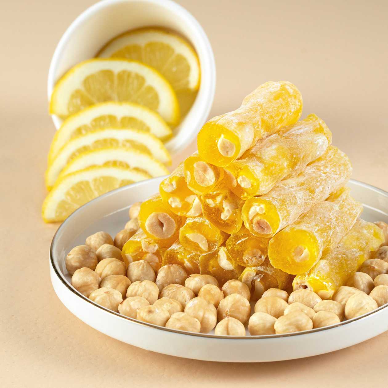 Yer Fıstıqlı Limonlu Fitil Lokum / Wick Traditional Delight with Peanuts Lem