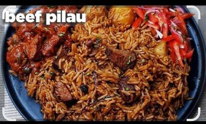 Pilau  and beef