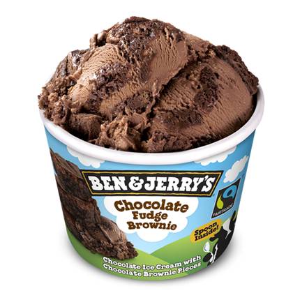 Сладолед Ben and Jerry Шоколадово брауни (100мл)
