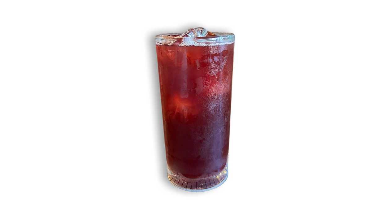 Hojicha cherry iced tea