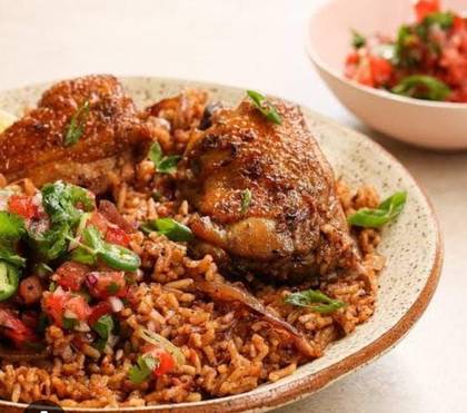 Pilau and chicken