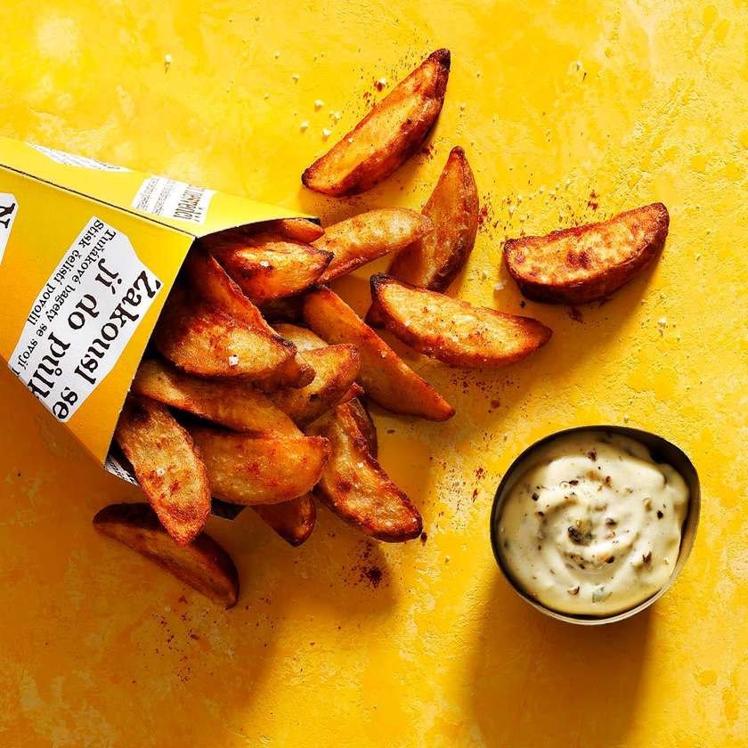 Patatas s pepperfield omáčkou