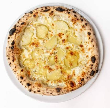 Pizza with Pear and Honey