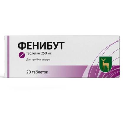 ფენიბუტი ტაბლეტი 250მგ /რუს/ #20