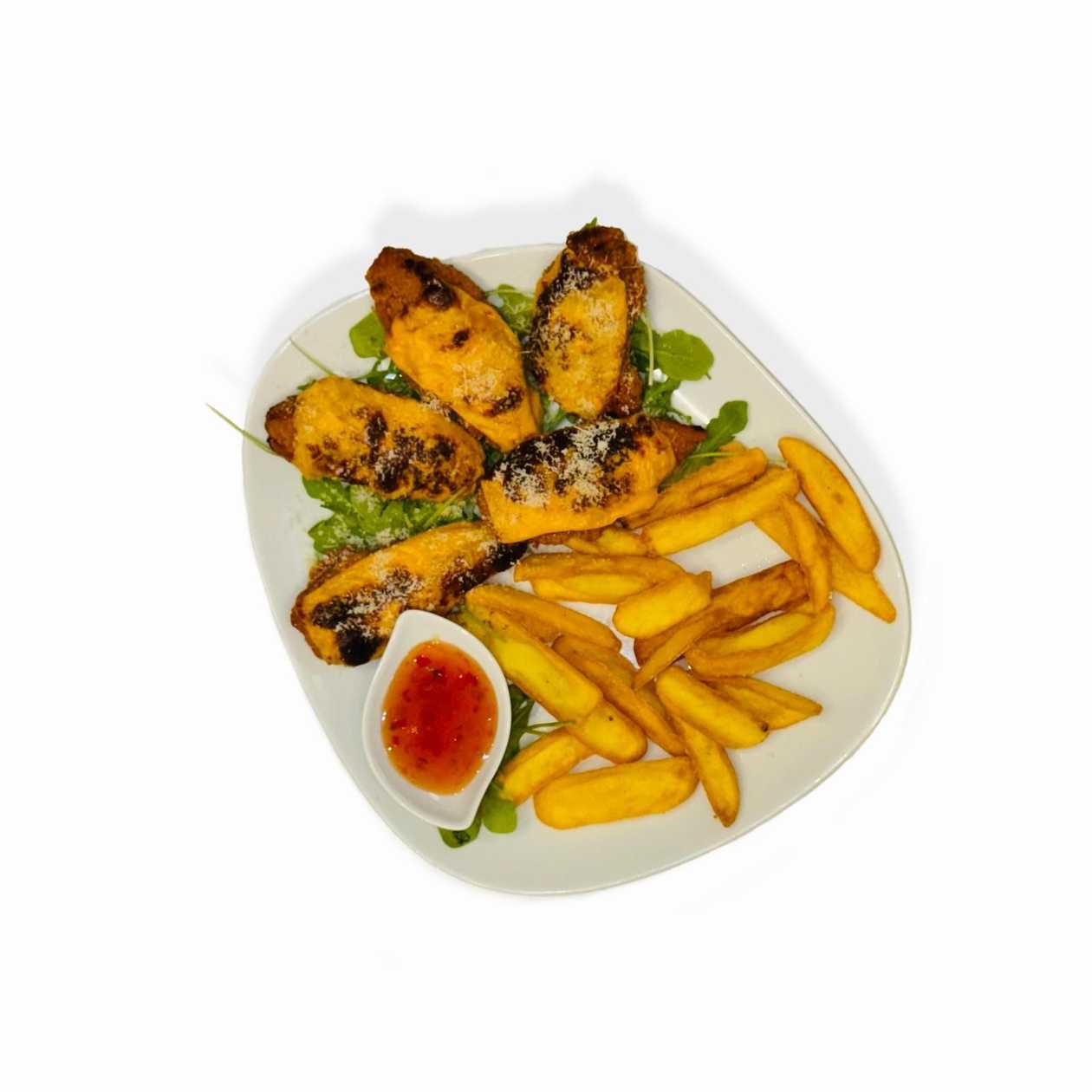 Strips con cheddar al forno