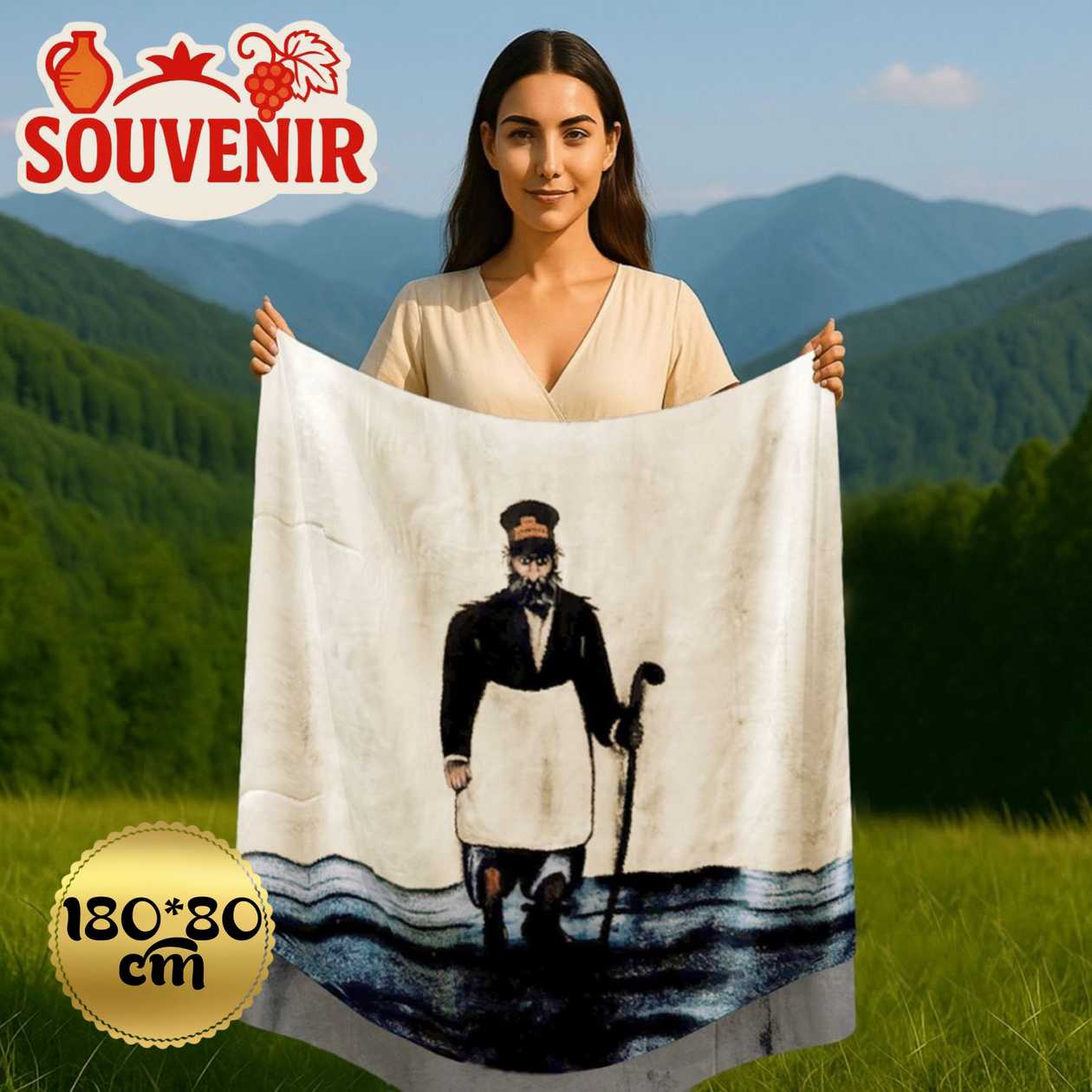 Chiffon scarf souvenir Pirosmani "Janitor"