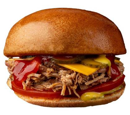 Pulled Pork and Chicken Burger