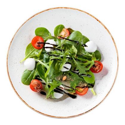 Salad with stracciatella and tomatoes