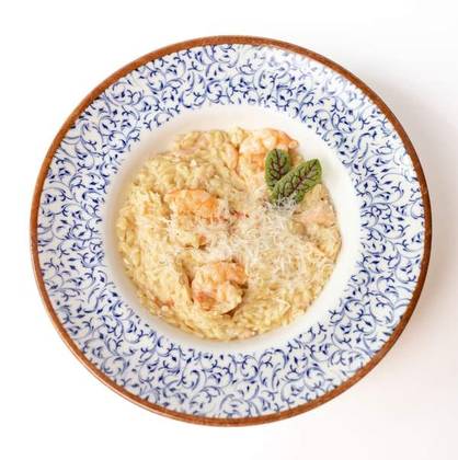 Orzo with Shrimp and Salmon