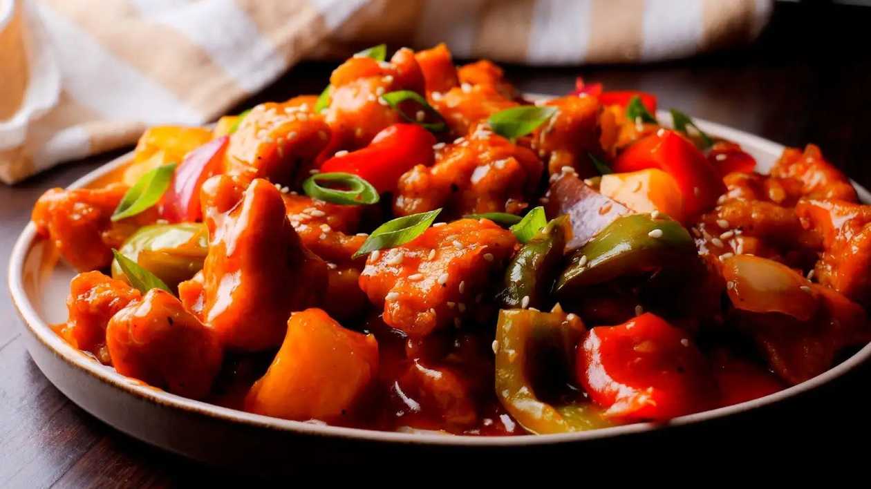 Pui dulce-acrisor (Sweet and sour chicken)