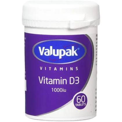 Valupak Vitamin D3 1000iu 60's