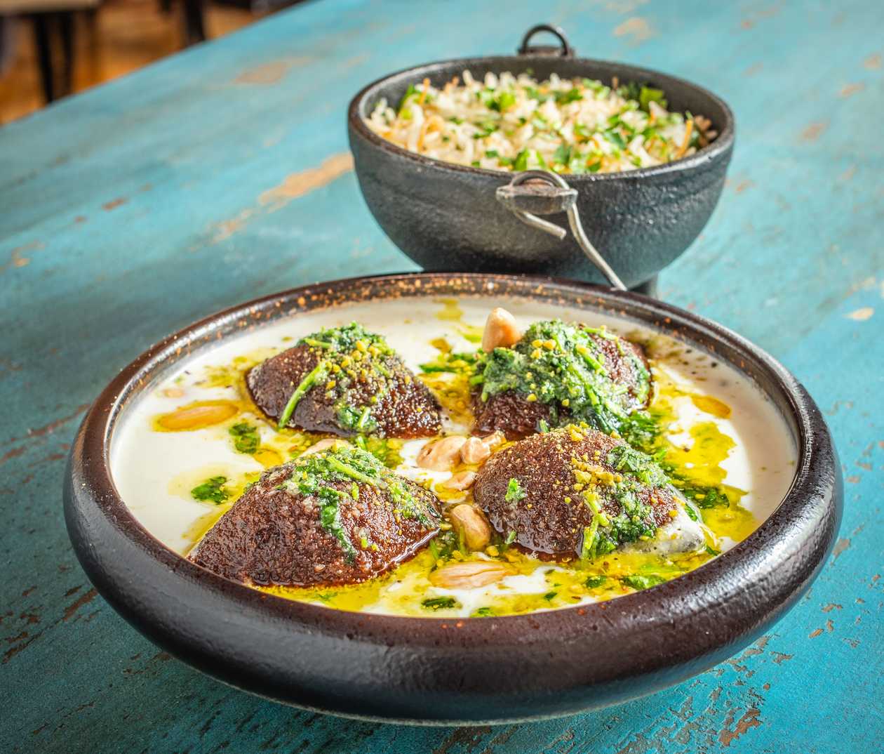 Kebbeh with yoghurt sauce
