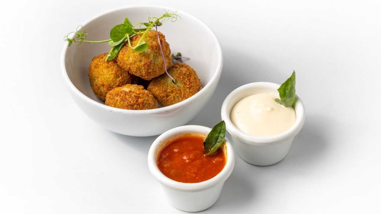 Cheesy Arancini Balls