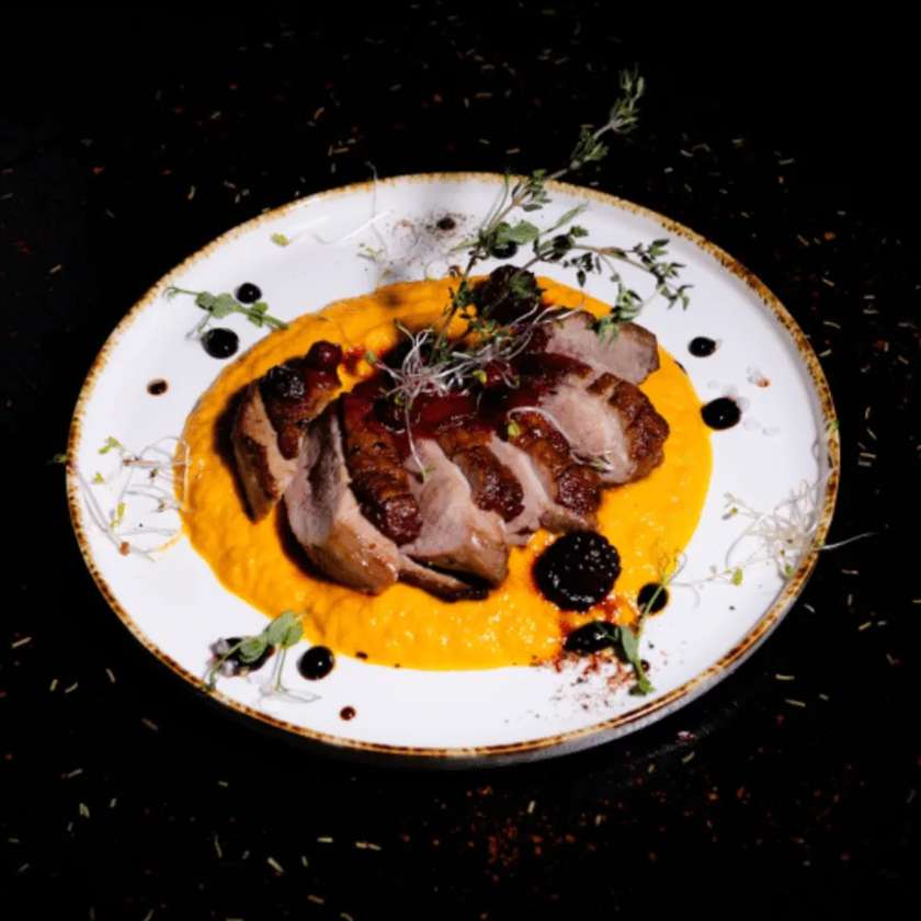 Sous-vide Duck in Cranberry Sauce