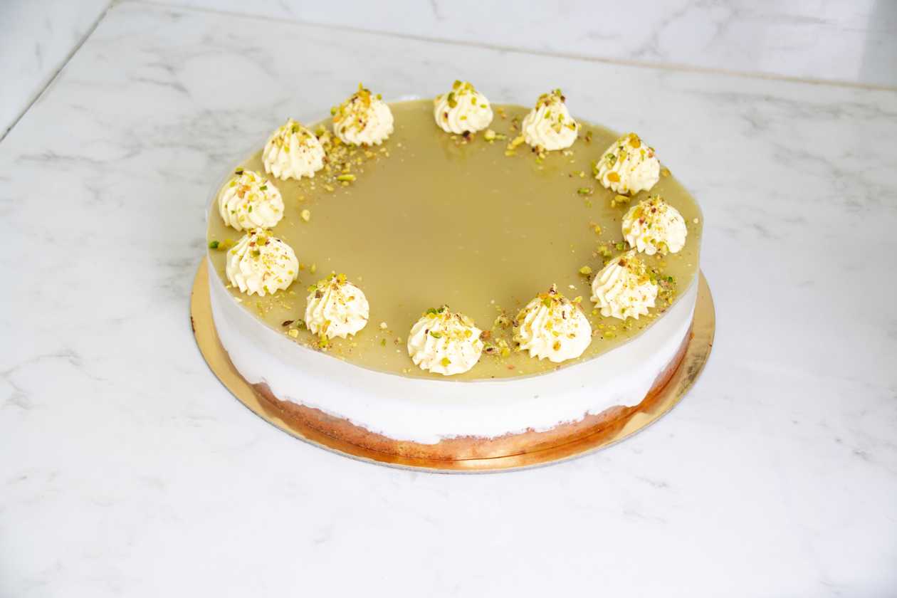 Pistachio Almond & Raspberry Luxe Cake, 26cm