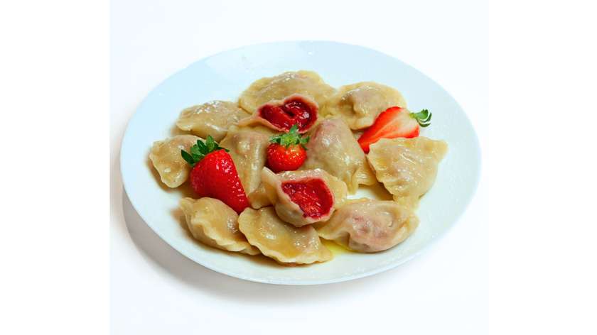Pierogi z truskawkami 12szt