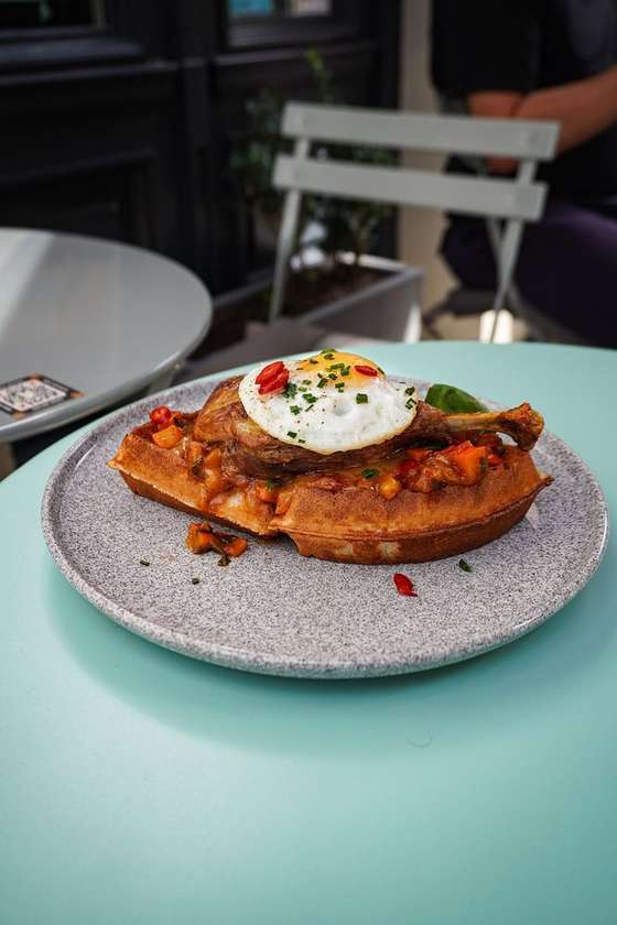 Duck and Egg Waffle