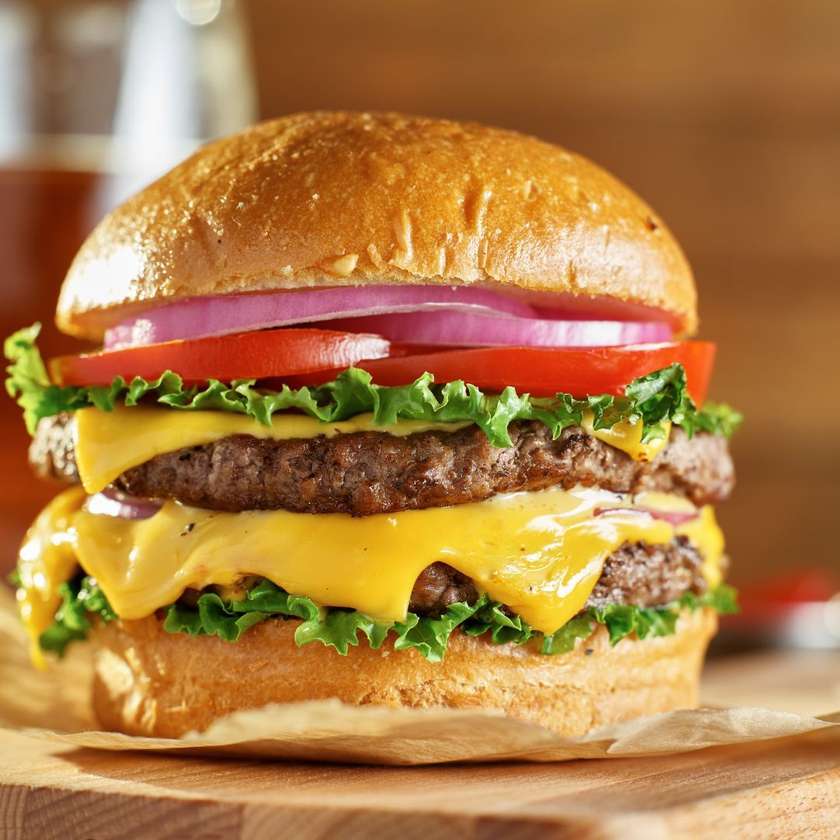 Cheeseburger vegan Double Trouble