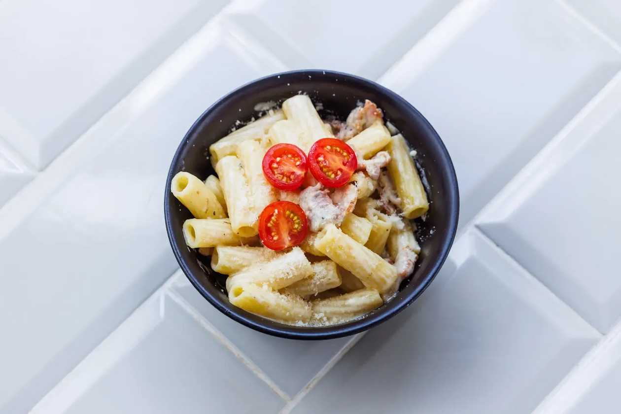 Pasta with bacon