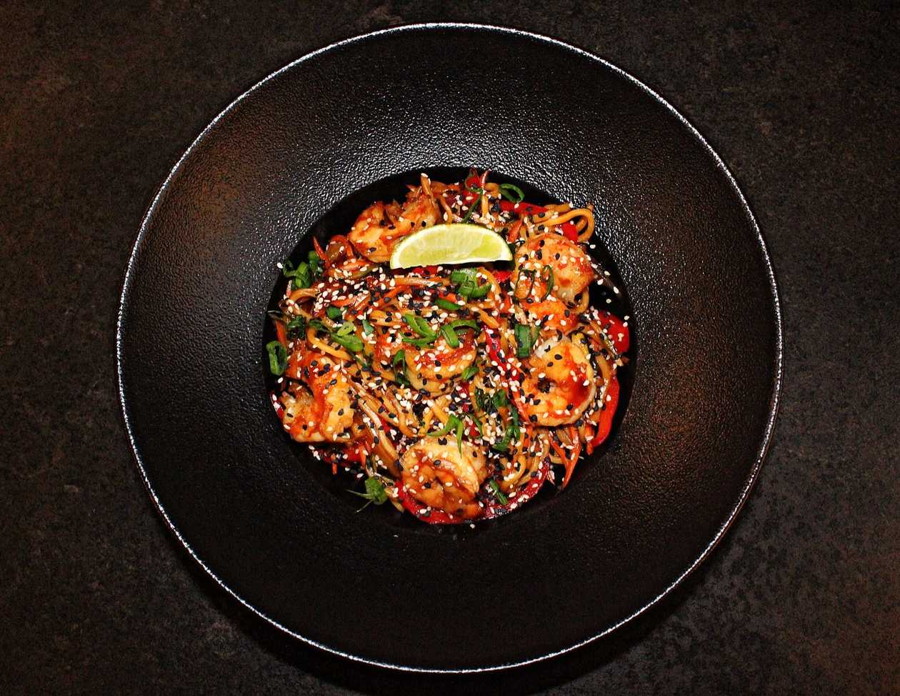 Wok ar garnelem