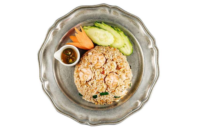 Thai fried rice with seafood