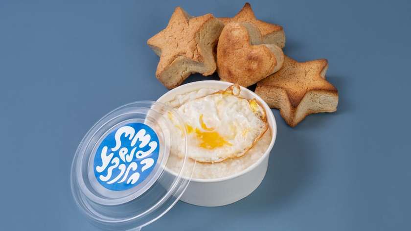 Traditional Georgian cornmeal with Fried egg