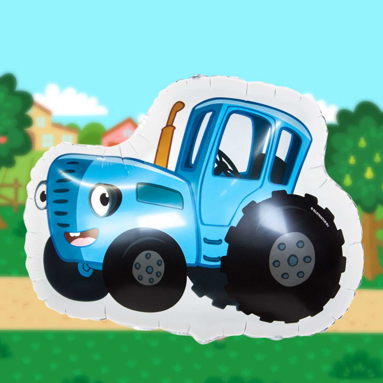 Foil balloon helium "Blue Tractor" (57*45cm)
