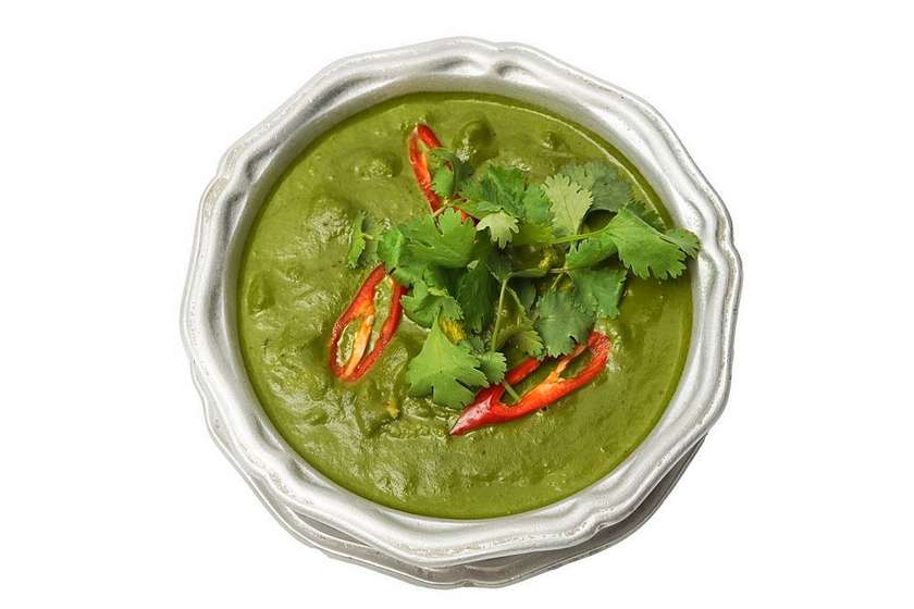 Green curry with chicken and eggplant